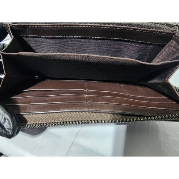 Authentic Gucci Signature Continental Zip Around Leather Wallet Chocolate Brown - Picture 12 of 13